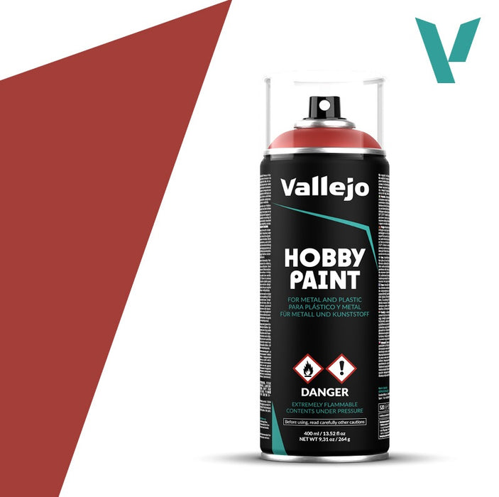 Paints and Paint Accessories Acrylicos Vallejo - Paint Spray - Scarlet Red - 28 016 - Cardboard Memories Inc.