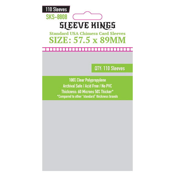 Supplies Sleeve Kings - Standard USA Chimera Card Sleeves - 57.5mm x 89mm - Cardboard Memories Inc.
