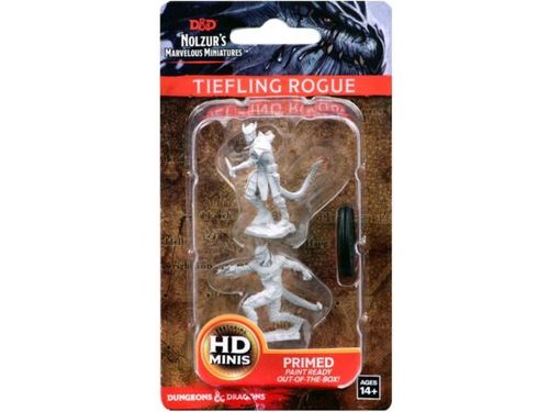 Role Playing Games Wizkids - Dungeons and Dragons - Unpainted Miniature - Nolzurs Marvellous Miniatures - Tiefling Male Rogue - 73338 - Cardboard Memories Inc.