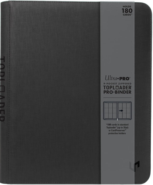 Ultra Pro - 9 Pocket Pro Premium Zipper Binder - Toploader - Black