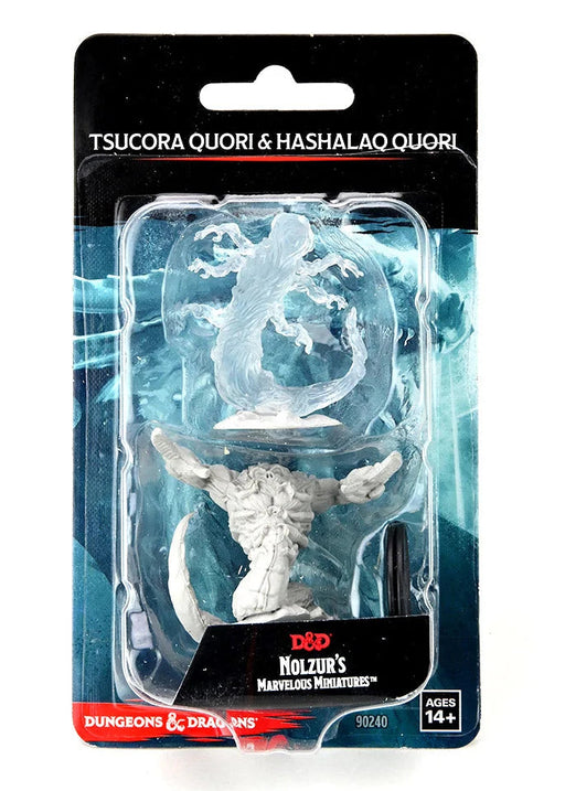 Role Playing Games Wizkids - Dungeons and Dragons - Unpainted Miniature - Nolzurs Marvellous Miniatures - Tsucora and Hashalaq - 90240 - Cardboard Memories Inc.