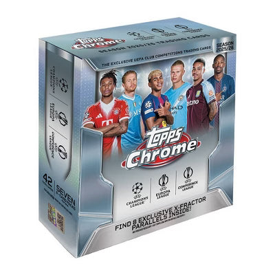 Sports Cards Topps - 2025-26 - Soccer - UEFA - Chrome - Mega Box - Cardboard Memories Inc.