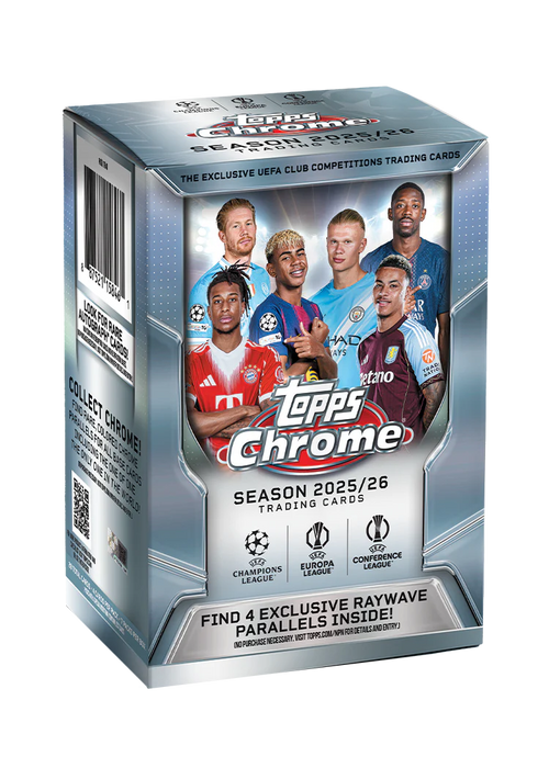 Sports Cards Topps - 2025-26 - Soccer - UEFA - Chrome - Blaster Value Box - Cardboard Memories Inc.