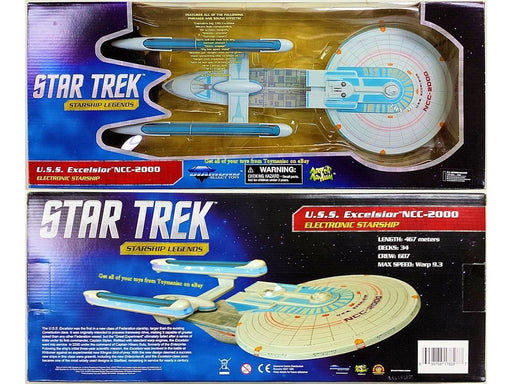 Action Figures and Toys Diamond Select - Star Trek - Starship Legends - U.S.S Excelsior NCC-2000 - Electronic Starship Figure - Cardboard Memories Inc.