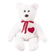 Plush TY Beanie Baby - Valentino the White Bear - Cardboard Memories Inc.