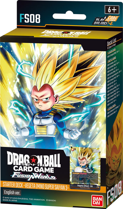collectible card game Bandai - Dragon Ball Super - Fusion World - Vegeta (Mini) Super Saiyan - Starter Deck - Cardboard Memories Inc.