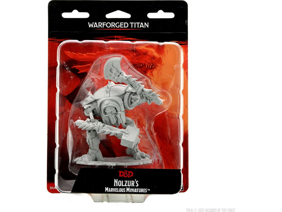 Role Playing Games Wizkids - Dungeons and Dragons - Unpainted Miniature - Nolzurs Marvellous Miniatures - Warforged Titan - 90324 - Cardboard Memories Inc.