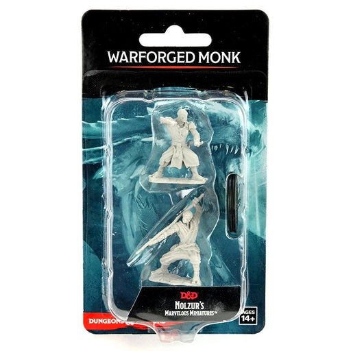 Role Playing Games Wizkids - Dungeons and Dragons - Unpainted Miniature - Nolzurs Marvellous Miniatures - Warforged Monk - 90234 - Cardboard Memories Inc.