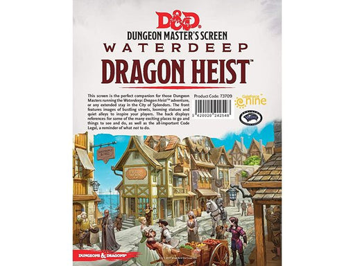 Role Playing Games Wizards of the Coast - Dungeons and Dragons - Waterdeep Dragon Heist - DM Screen - Cardboard Memories Inc.