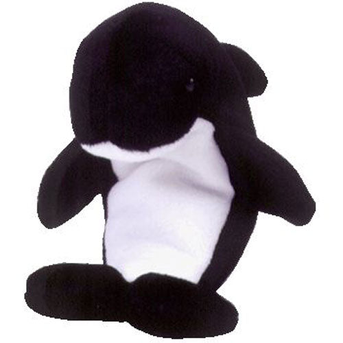 Plush TY Beanie Babies - Waves the Whale - Cardboard Memories Inc.