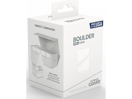 Supplies Ultimate Guard - Boulder Deck Case - Solid White - 100 - Cardboard Memories Inc.