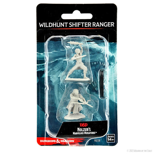 Role Playing Games Wizkids - Dungeons and Dragons - Unpainted Miniature - Nolzurs Marvellous Miniatures - Shifter Wildhunt Ranger - 90238 - Cardboard Memories Inc.