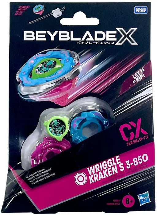 Action Figures and Toys Hasbro - Beyblade X - Wriggle Kraken - S 3-850 - Starter Pack - Cardboard Memories Inc.