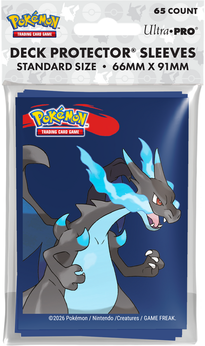 Ultra Pro - Pokemon - Mega Charizard X - Standard Sized Sleeves - 65 Count