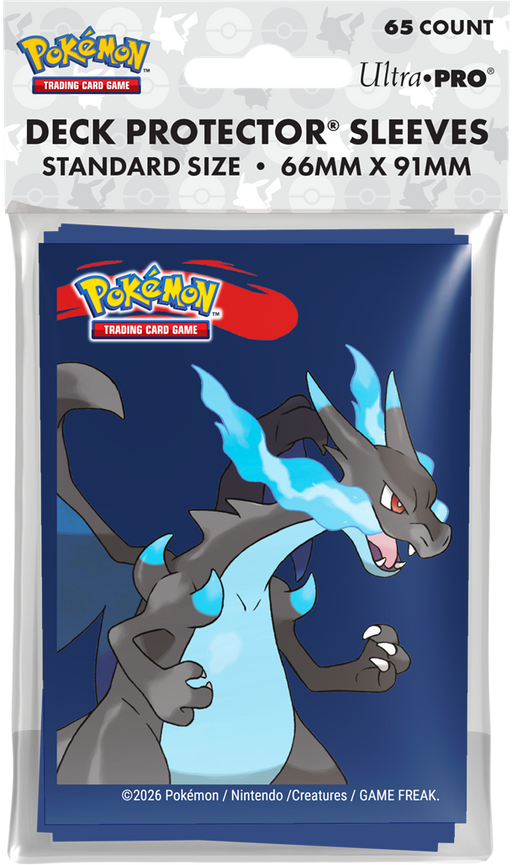 Trading Card Games Ultra Pro - Pokemon - Mega Charizard X - Standard Sized Sleeves - 65 Count - Cardboard Memories Inc.