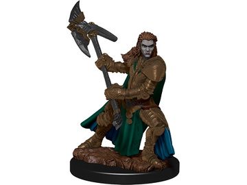 Role Playing Games Wizards of the Coast - Dungeons and Dragons - Icons of the Realms - Half-Orc Fighter Female - Premium Figure - 93026 - Cardboard Memories Inc.