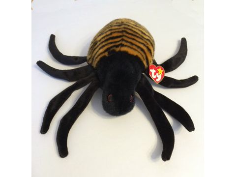 Plush TY Beanie Buddy - Spinner the Spider - Cardboard Memories Inc.