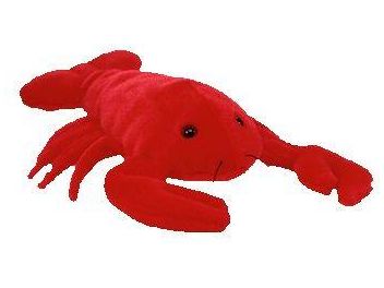 Plush TY Beanie Buddy - Pinchers the Lobster - Cardboard Memories Inc.