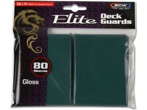 Supplies BCW - Elite Deck Guard Sleeves - Standard - Glossy - Teal - Cardboard Memories Inc.