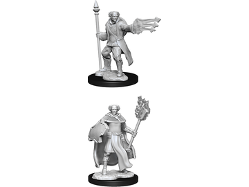 Role Playing Games Wizkids - Dungeons and Dragons - Unpainted Miniature - Nolzurs Marvellous Miniatures - Human Male Cleric/Wizard - 90151 - Cardboard Memories Inc.