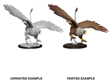 Role Playing Games Wizkids - Dungeons and Dragons - Unpainted Miniature - Nolzurs Marvellous Miniatures - Diving Griffon - 90076 - Cardboard Memories Inc.