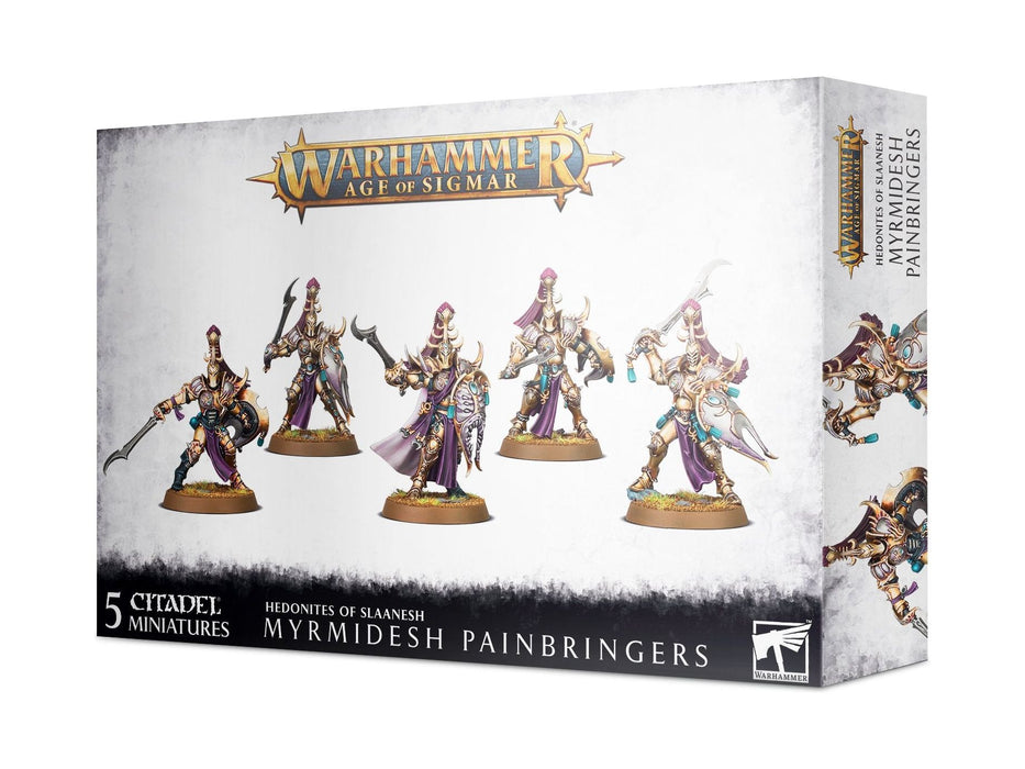 Collectible Miniature Games Games Workshop - Warhammer Age of Sigmar - Hedonites of Slaanesh - Myrmidesh Painbringers - 83-90 - Cardboard Memories Inc.