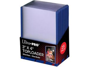 Supplies Ultra Pro - Top Loaders - 3x4 Blue Border Pack - Cardboard Memories Inc.