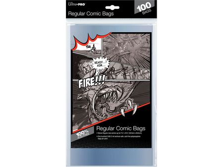 Supplies Ultra Pro - Comic Series - Regular Size Comic Bags - Cardboard Memories Inc.