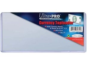 Supplies Ultra Pro - Top Loaders - Currency - Cardboard Memories Inc.