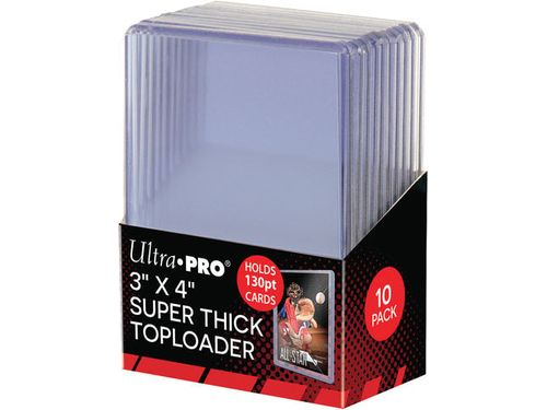 Supplies Ultra Pro - Top Loaders - 3x4 Super Thick 130pt Pack - Cardboard Memories Inc.