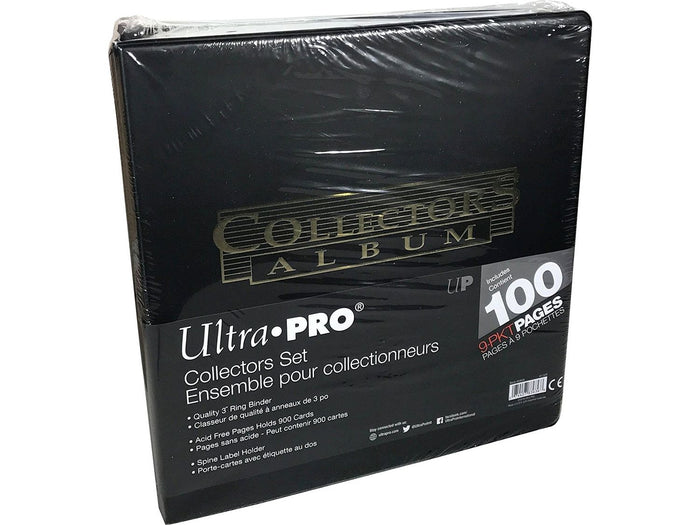 Supplies Ultra Pro - Binder - 3 Inch - Black Collectors Album Set with 100 9-Pocket Pages - Cardboard Memories Inc.