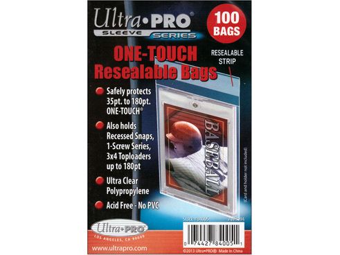 Stickers Ultra Pro - Magnetized One Touch - Resealable Bags - Cardboard Memories Inc.