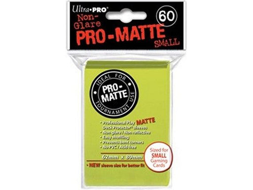 Supplies Ultra Pro - Deck Protectors - Small Yu-Gi-Oh! Size - 60 Count - Bright Yellow - Cardboard Memories Inc.