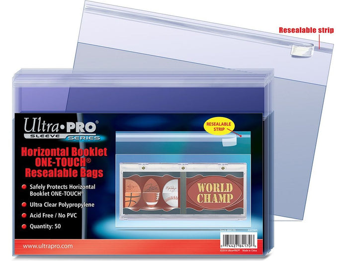 Supplies Ultra Pro - Soft Sleeves - Horizontal Booklet One-Touch Resealable Bags - Cardboard Memories Inc.