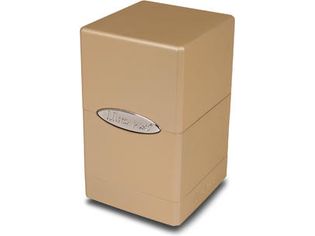 Supplies Ultra Pro - Metallic Satin Tower Deck Box - Caramel - Cardboard Memories Inc.