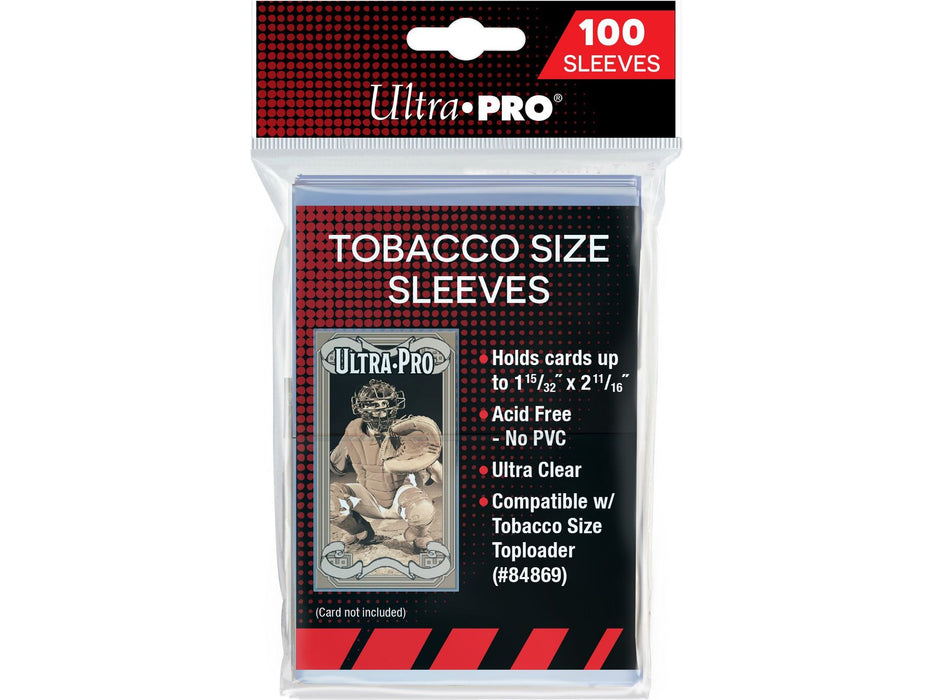 Supplies Ultra Pro - Tobacco Size Soft Sleeves - 15/32" x 2 11/16"- Package of 100 - Cardboard Memories Inc.