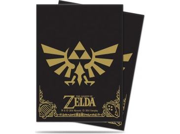Supplies Ultra Pro - Deck Protectors - Standard Size - 65 Count Legend of Zelda Black with Gold Crest - Cardboard Memories Inc.