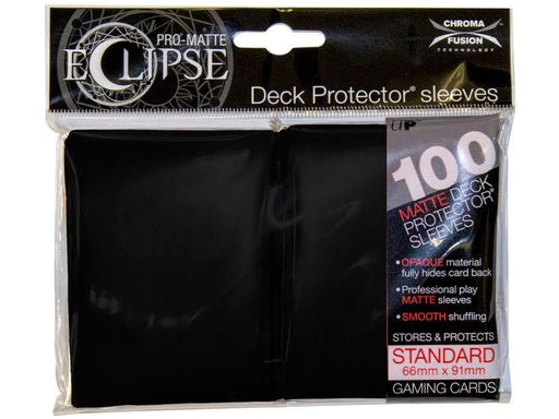 Supplies Ultra Pro - Eclipse Matte Deck Protectors - Standard Size - 100 Count Black - Cardboard Memories Inc.