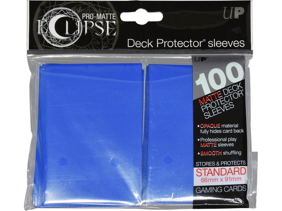 Supplies Ultra Pro - Eclipse Matte Deck Protectors - Standard Size - 100 Count Blue - Cardboard Memories Inc.