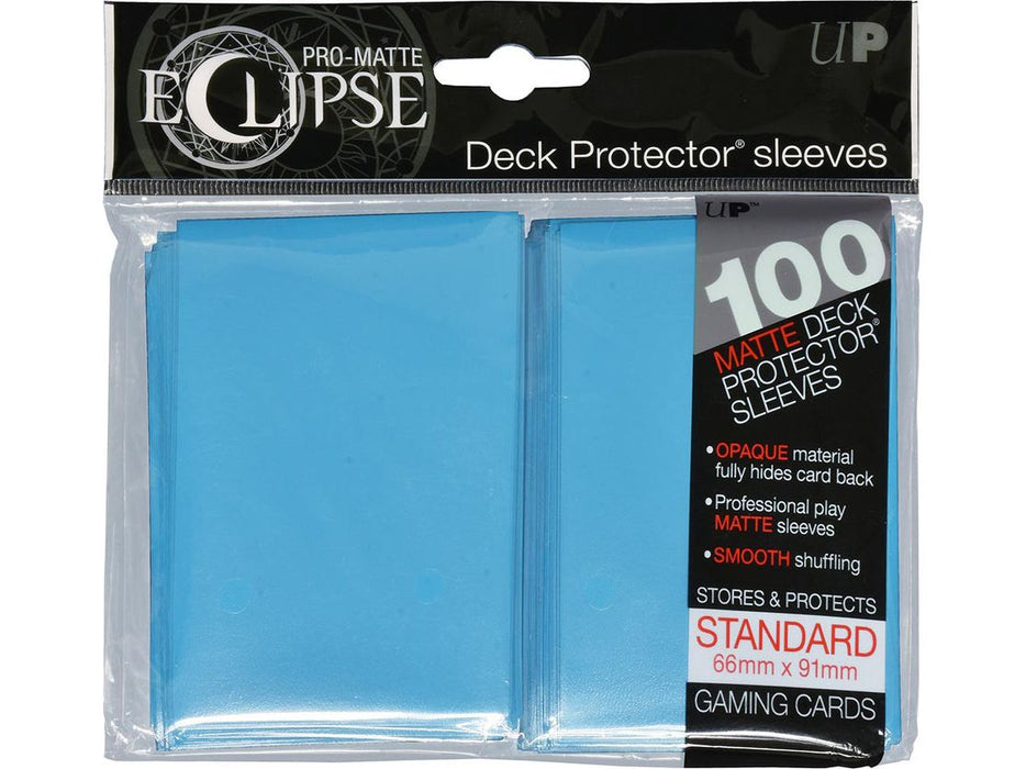 Supplies Ultra Pro - Eclipse Matte Deck Protectors - Standard Size - 100 Count Light Blue - Cardboard Memories Inc.
