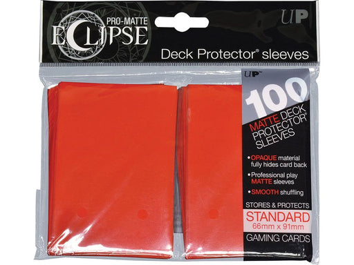 Supplies Ultra Pro - Eclipse Matte Deck Protectors - Standard Size - 100 Count Red - Cardboard Memories Inc.