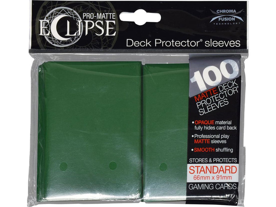 Supplies Ultra Pro - Eclipse Matte Deck Protectors - Standard Size - 100 Count Dark Green - Cardboard Memories Inc.