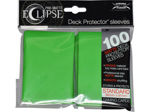 Supplies Ultra Pro - Eclipse Matte Deck Protectors - Standard Size - 100 Count Lime Green - Cardboard Memories Inc.