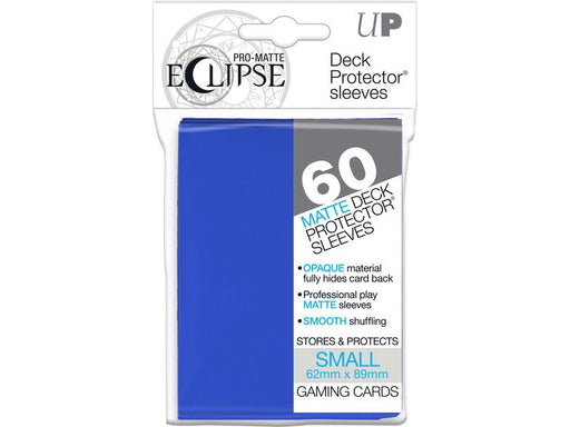Supplies Ultra Pro - Eclipse Matte Deck Protectors - Small Card Sleeves 60ct - Pacific Blue - Cardboard Memories Inc.