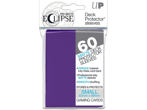 Supplies Ultra Pro - Eclipse Matte Deck Protectors - Small Card Sleeves 60ct - Royal Purple - Cardboard Memories Inc.