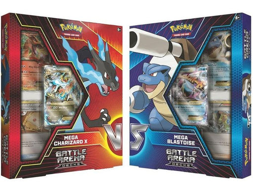 Trading Card Games Pokemon - Battle Arena Deck - Mega Charizard X vs Mega Blastoise - Cardboard Memories Inc.