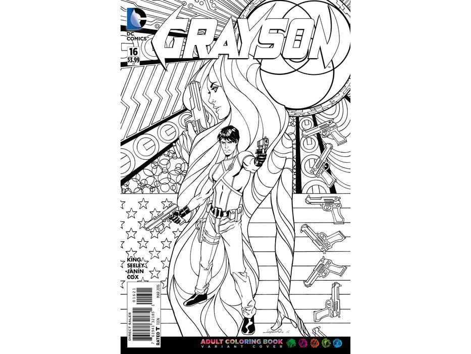 Comic Books DC Comics - Grayson 016 - Adult Coloring Book Cover - 4253 - Cardboard Memories Inc.
