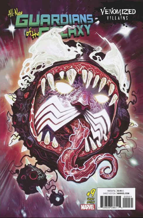 Comic Books Marvel Comics - All-New Guardians Of The Galaxy (2017) 009 - Cover C Venomized Villains Variant Edition (Cond. FN) - 4156 - Cardboard Memories Inc.