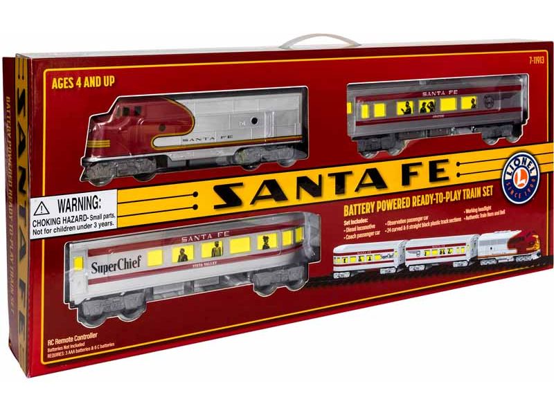toy Lionel -Santa Fe Diesel - Ready to Play Train Set - Cardboard Memories Inc.