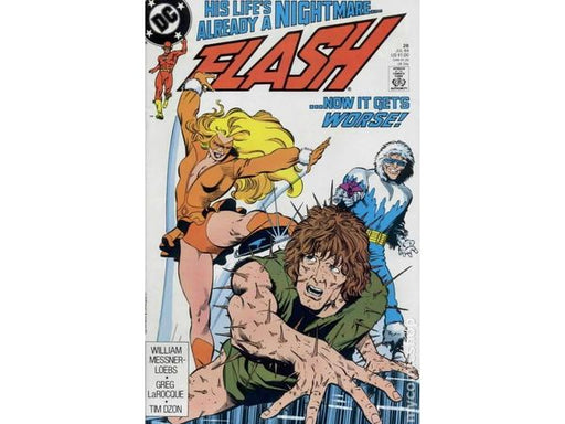 Comic Books DC Comics - Flash (1987 2nd Series) 028 (Cond. VG+) - 15444 - Cardboard Memories Inc.